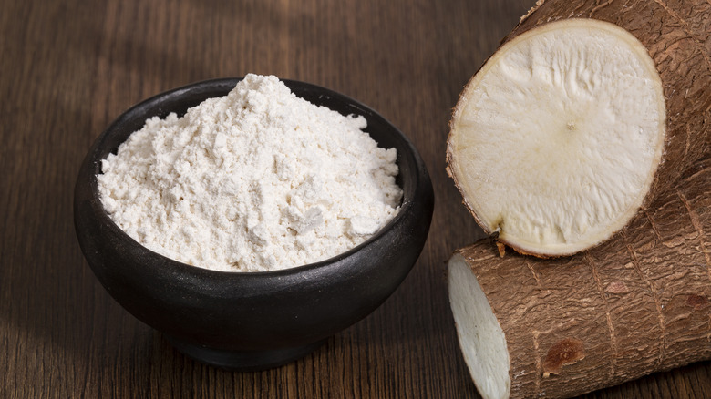 Tapioca starch and cassava roots