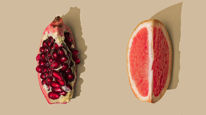 Pomegranate and grapefruit