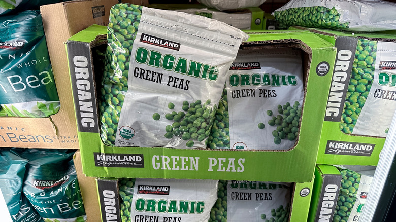 organic green peas at Costco