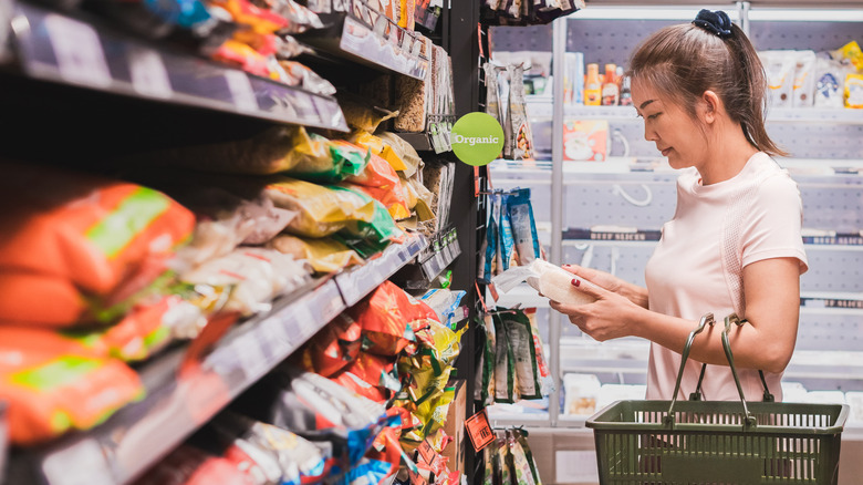 Woman in grocery store