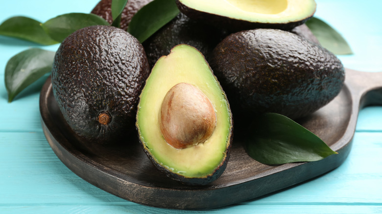 avocado with exposed pit