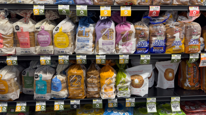 display of gluten-free products