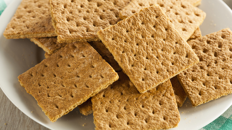 graham crackers on a plate