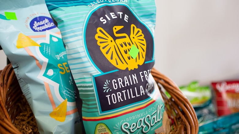 bag of Siete tortilla chips