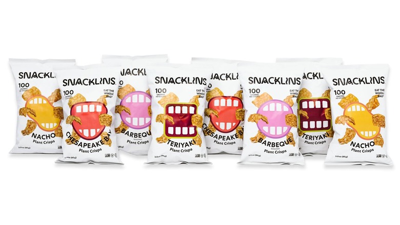 bags of nacho Snacklins chips