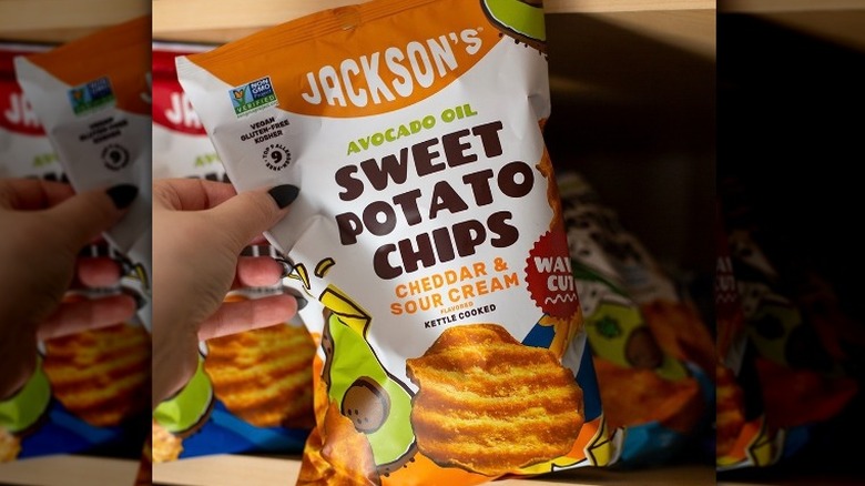 bag of Jackson's sweet potato chips