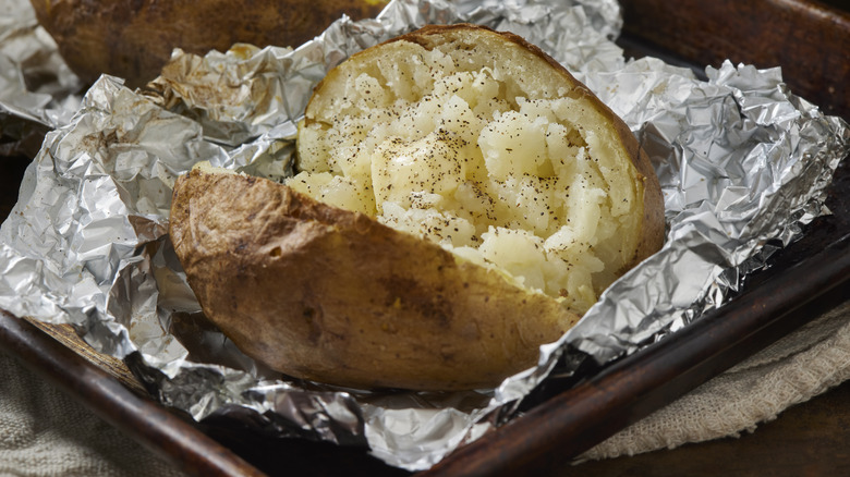 baked potato with butter