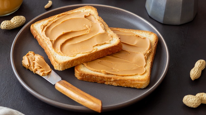 Peanut butter on bread