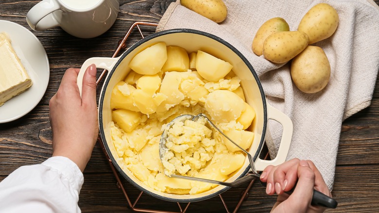 Making mashed potatoes