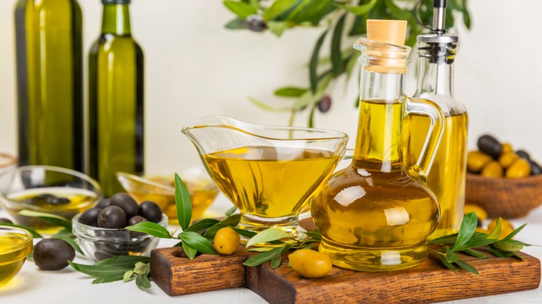 bottles of olive oil