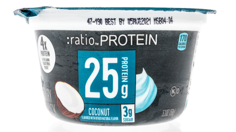 singular ratio protein yogurt carton