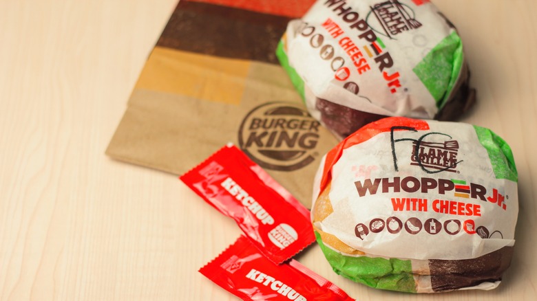 burger kind whoppers in wrappers