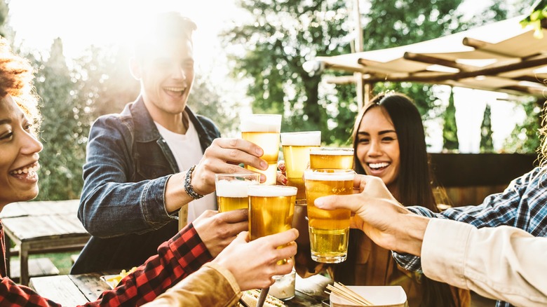 friends making a toast