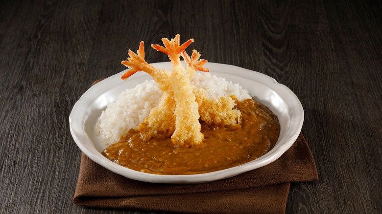 shrimp tempura curry rice