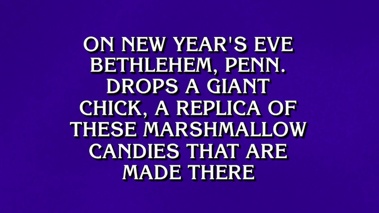 Peeps question on Jeopardy