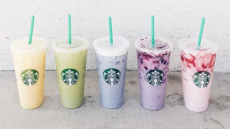 Five colorful Starbucks Secret Menu Refreshers