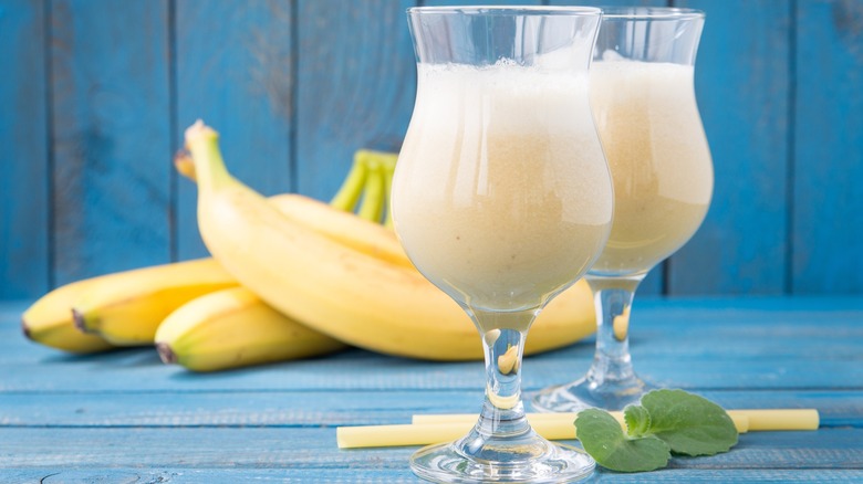 Two Banana Daiquiris and bananas