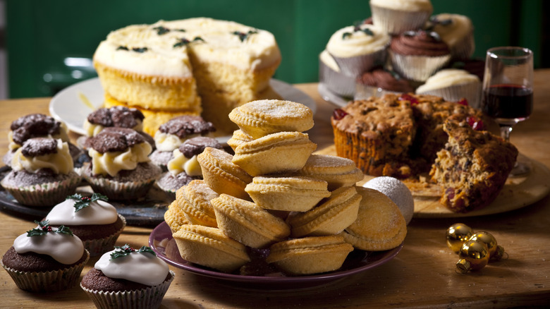 selection of different British baked goods