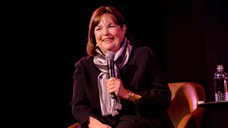 Ina Garten with mic in hand