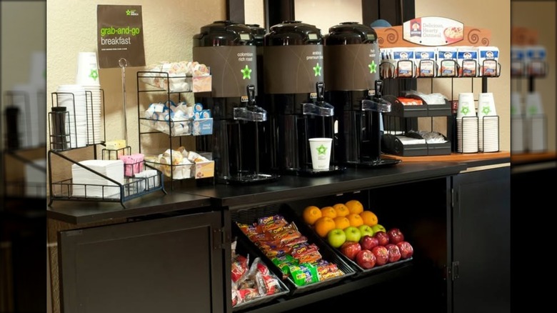 Extended Stay America's breakfast counter