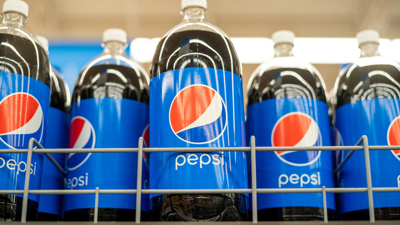 Pepsi on shelf