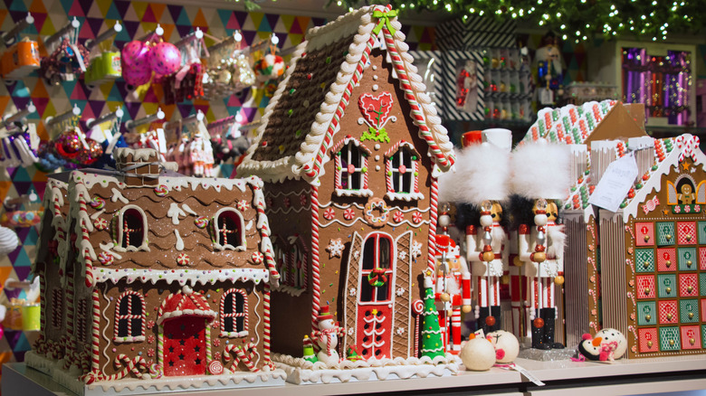 cluster of gingerbread houses