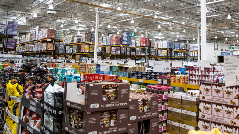 Costco interior, snack aisle