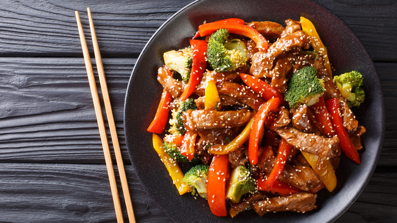 Steak with vegetables