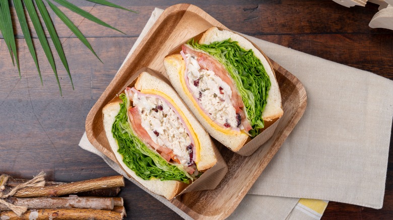 wrapped chicken salad sandwich