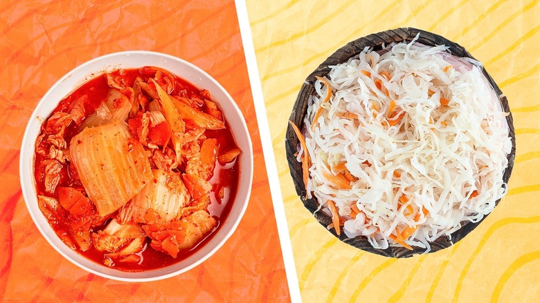 kimchi and sauerkraut