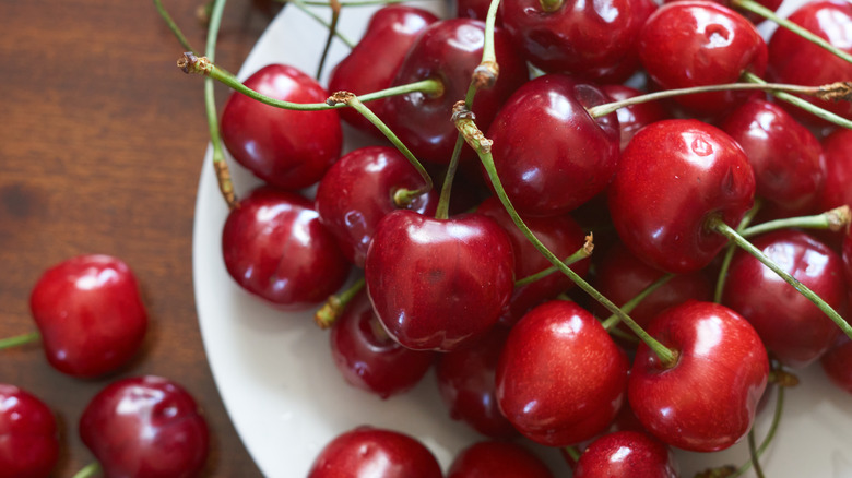 Cherries with stems