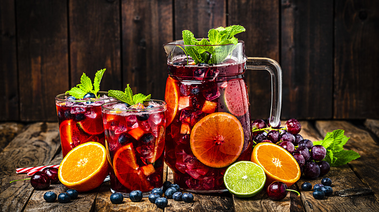 prepared sangria pitchers