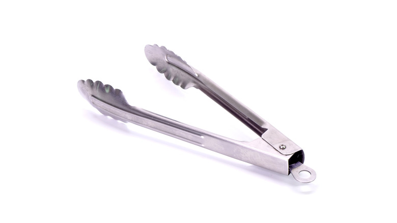 Tongs on white background