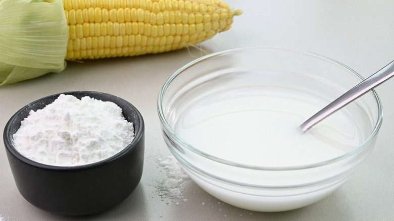 cornstarch, corn, and slurry