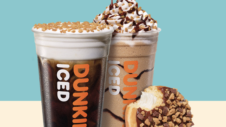 Dunkin' s'mores cold brew, frozen, and donut