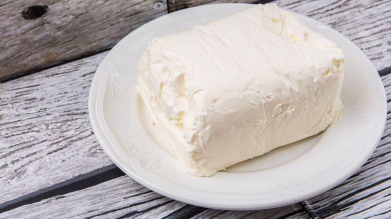 block of cream cheese