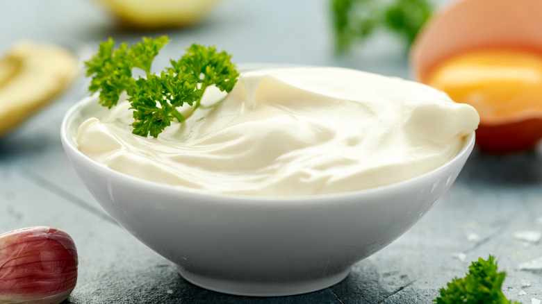 mayonnaise in a bowl