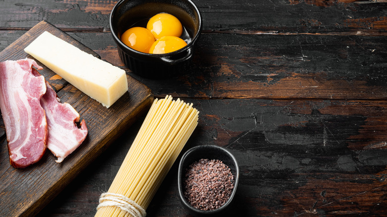 ingredients for pasta carbonara