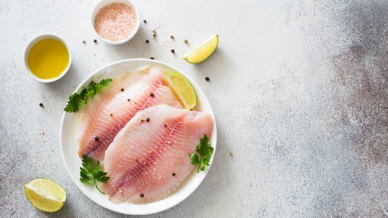 seasoned tilapia filets with lime