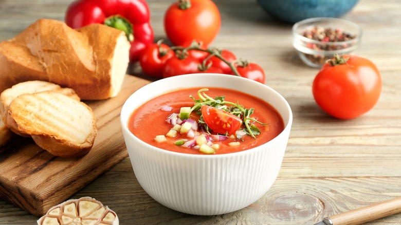 Gazpacho with bread