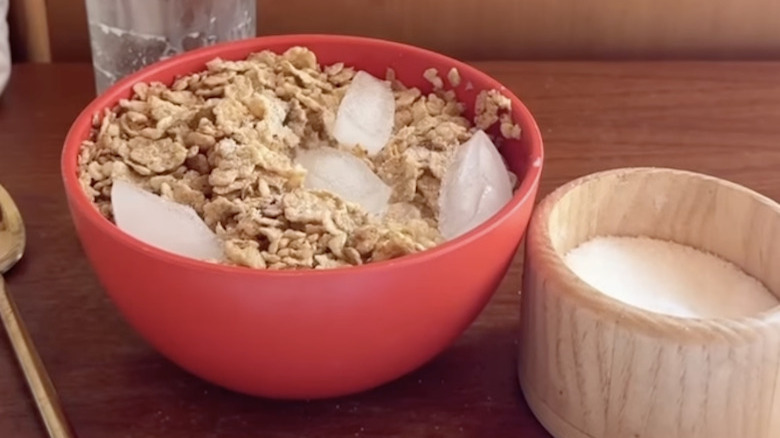  cereal bowl served with ice