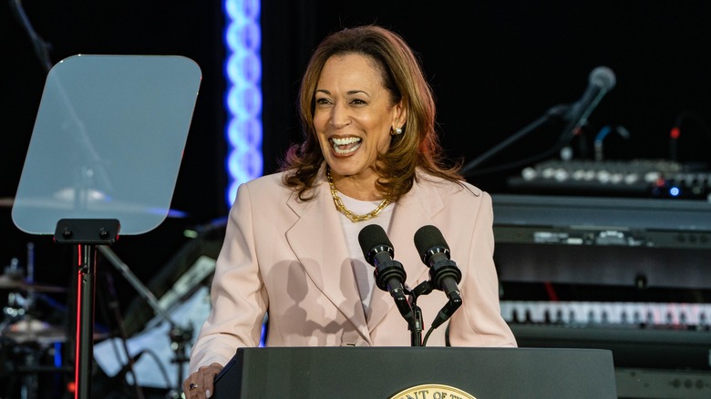 Kamala Harris smiling at event