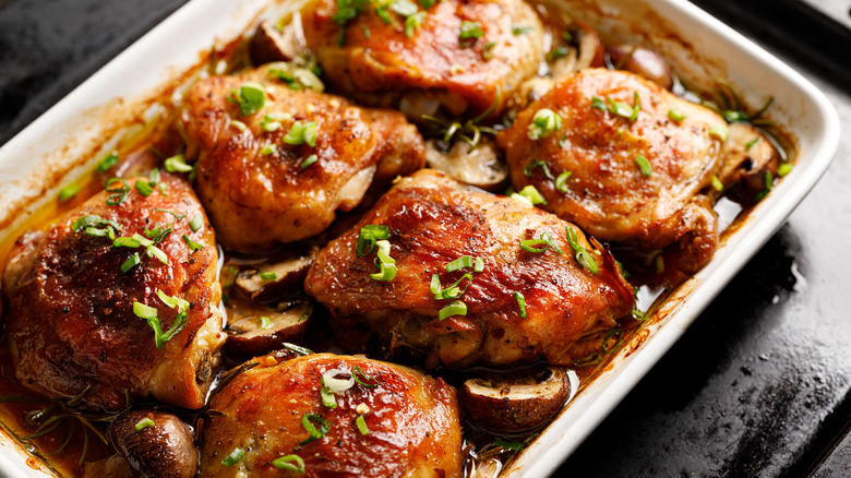 roasted chicken thighs