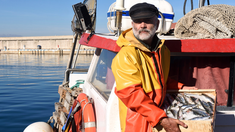 Fisherman on a boat