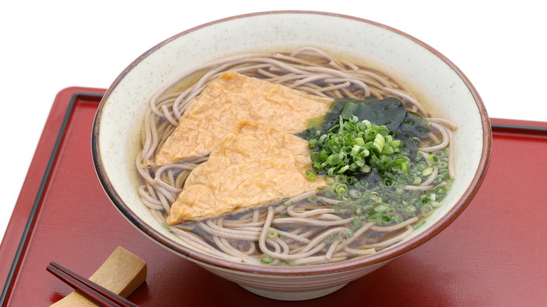 soba noodles in bowl