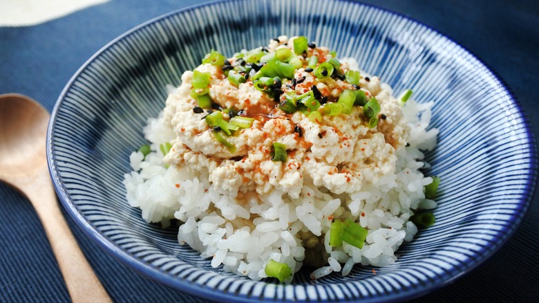 rice topped with shichimi togarashi