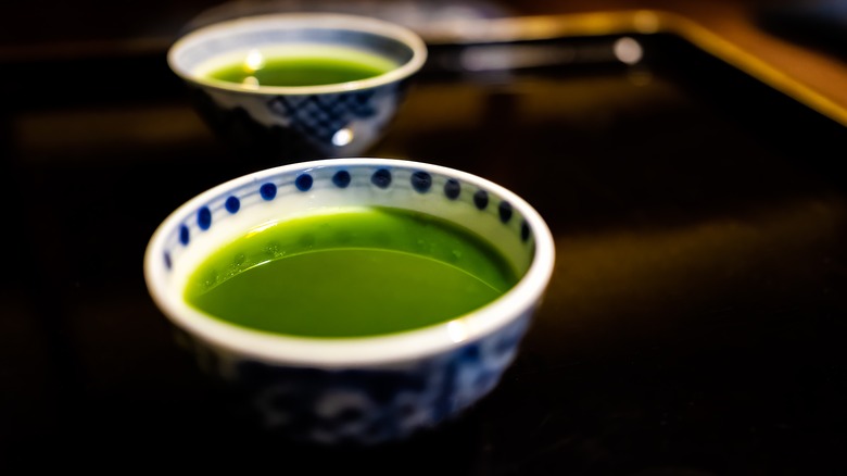 matcha tea in traditional cup