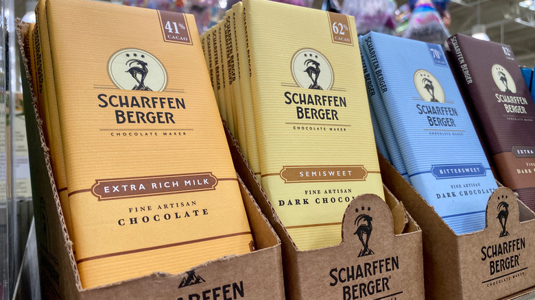 Scharffen Berger chocolate bars in store