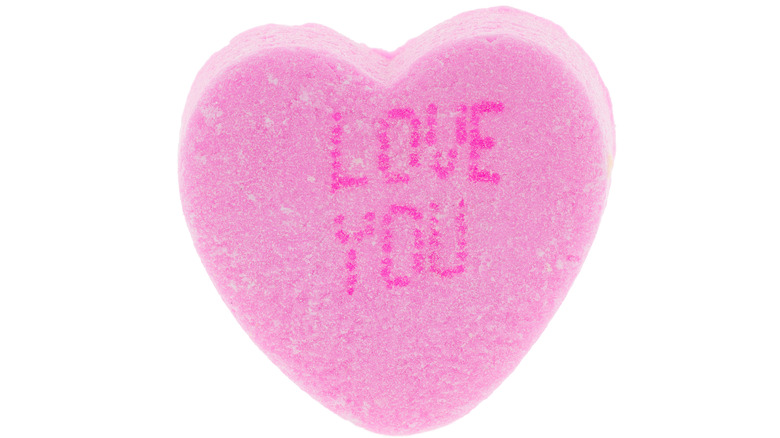 "love you" candy heart