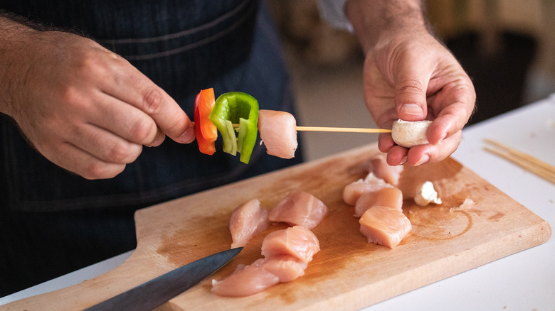 Assembling kebabs